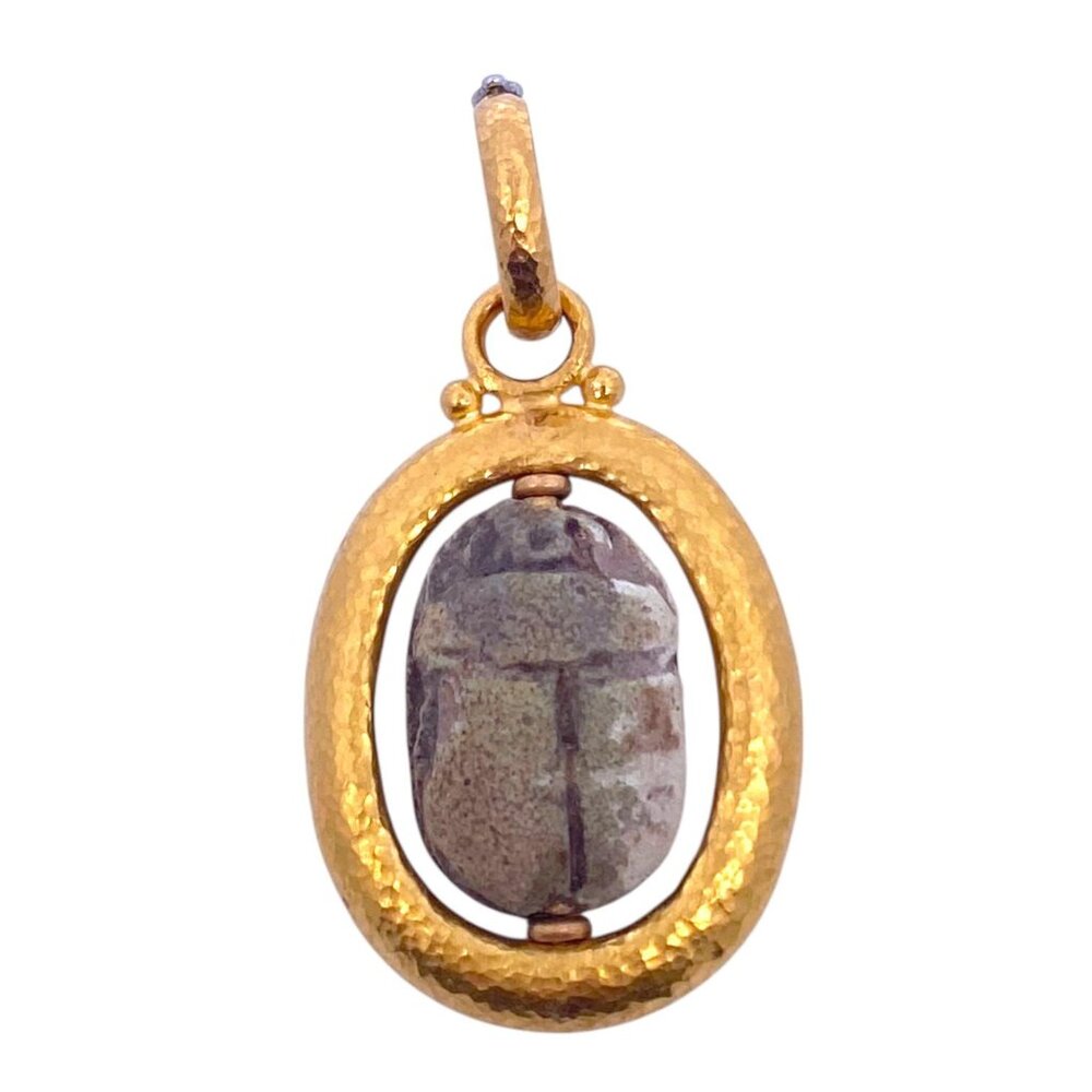 SOLD GURHAN 24K Gold Large Scarab Pendant